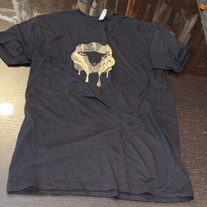 Peanut butter whiskey logo black tee